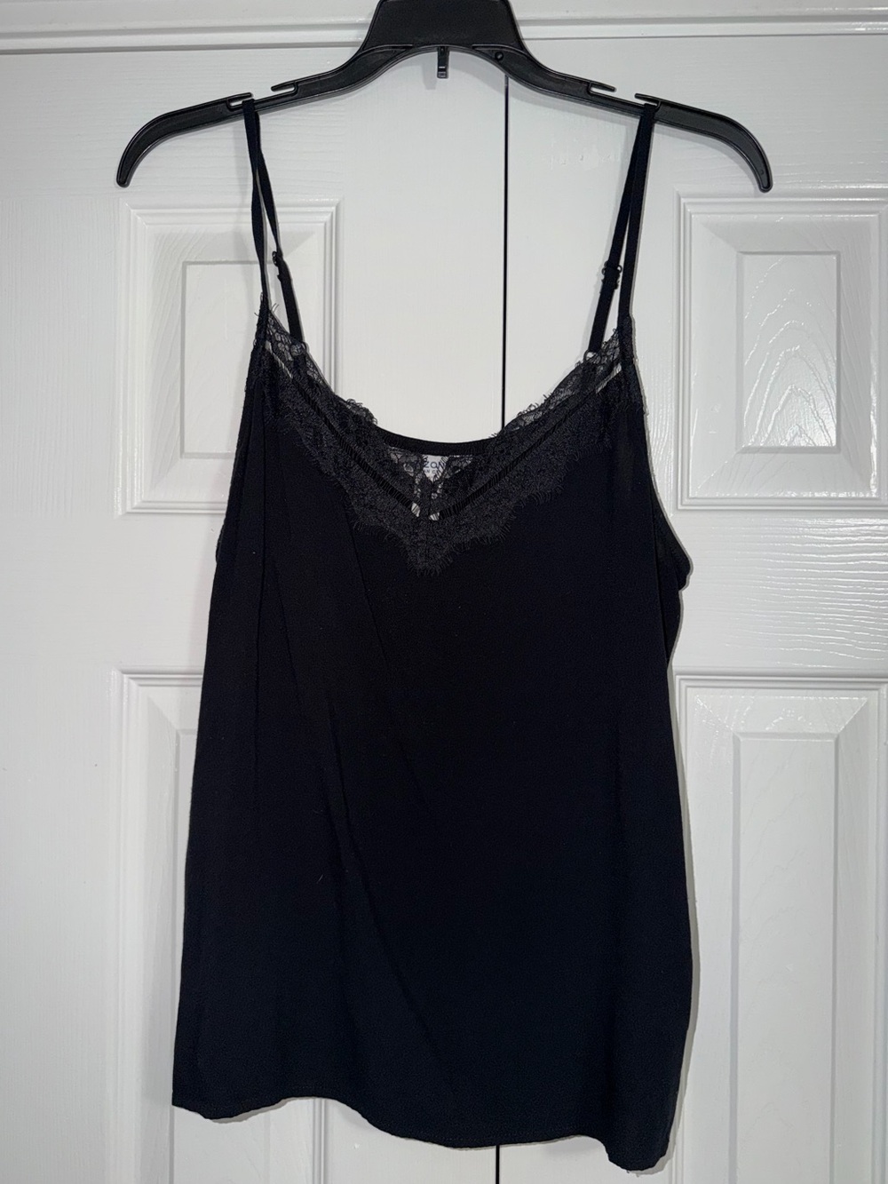 Black Lace-Trim Cami Top